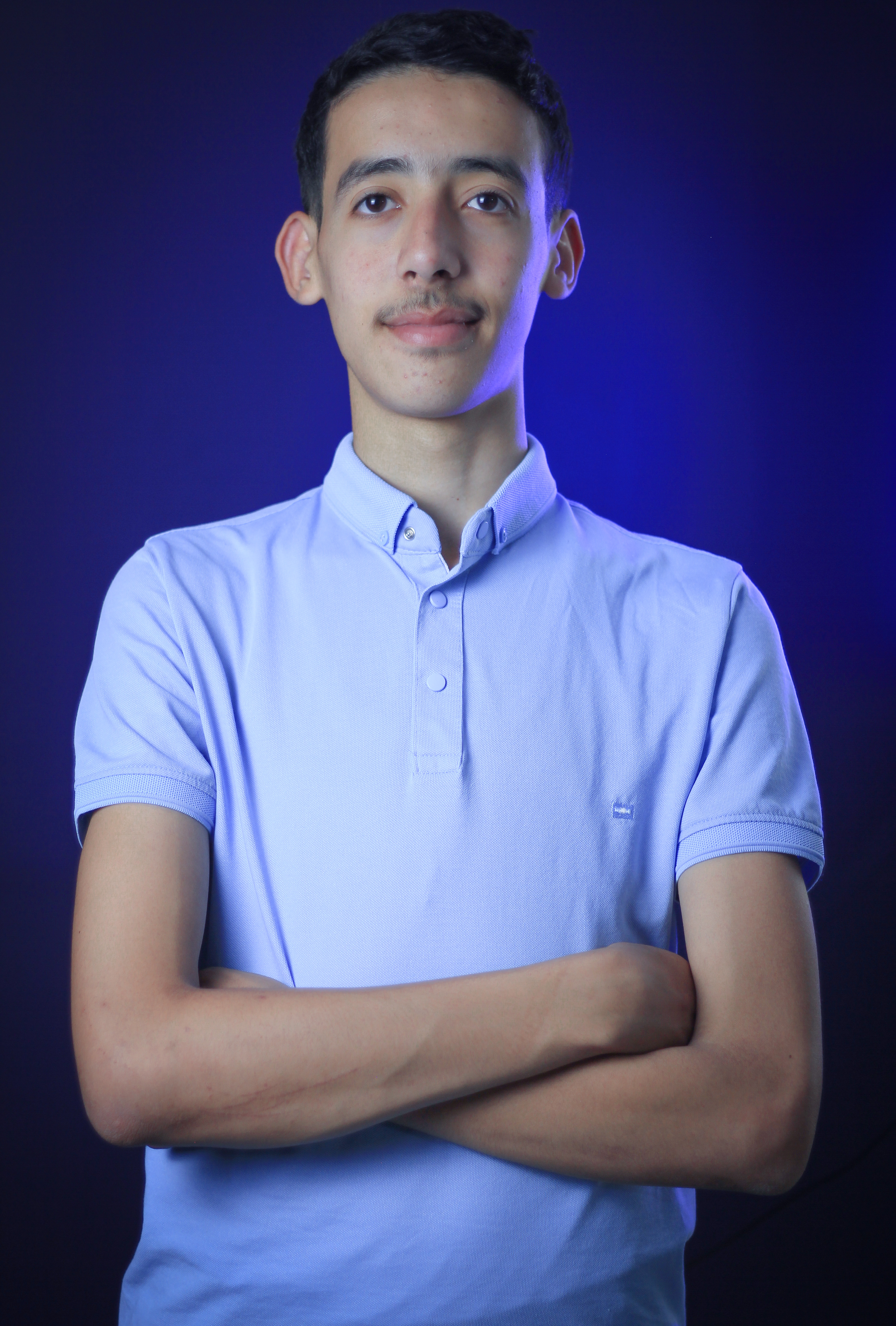 Yacine working on a project